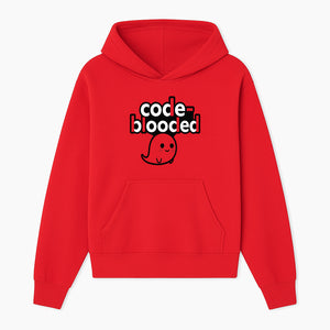 Cute Ghost Code-Blooded Graphic Tee for Programmers and Tech Lovers, Fun Gift for Coders, Halloween or Everyday Wear - Hoodie 1758004712395.jpg