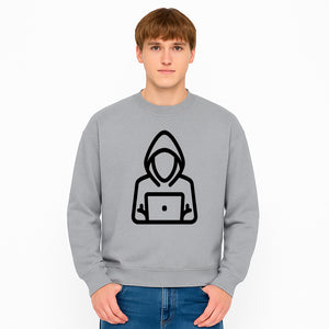 Hacker Laptop Graphic Tee | Cool Hoodie Design | Cybersecurity Humor Apparel for Tech Lovers - Sweatshirt 1758004712821.jpg