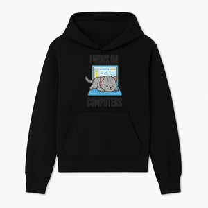 Funny Cat Working on Computers T-Shirt | Tech Humor Gift for Cat Lovers & Programmers - Hoodie 1758004713373.jpg