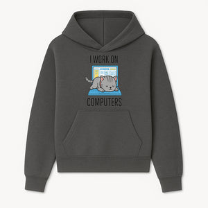 Funny Cat Working on Computers T-Shirt | Tech Humor Gift for Cat Lovers & Programmers - Hoodie 1758004713527.jpg