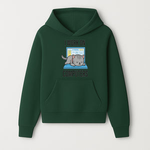 Funny Cat Working on Computers T-Shirt | Tech Humor Gift for Cat Lovers & Programmers - Hoodie 1758004713675.jpg