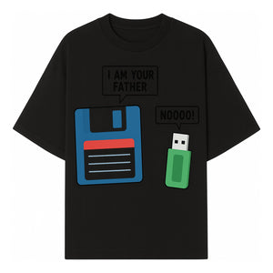 Funny Retro Dad Joke Tee - Floppy Disk USB I Am Your Father Graphic T-Shirt for Geeky Humor Lovers - T-shirt 1758004715706.jpg
