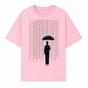 Digital Rain Umbrella Art Print - Retro Sci-Fi Illustrations for Home Decor, Wall Art, and Tech Enthusiasts - T-shirt 1758004715975.jpg