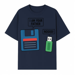 Funny Retro Dad Joke Tee - Floppy Disk USB I Am Your Father Graphic T-Shirt for Geeky Humor Lovers - T-shirt 1758004716780.jpg