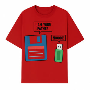 Funny Retro Dad Joke Tee - Floppy Disk USB I Am Your Father Graphic T-Shirt for Geeky Humor Lovers - T-shirt 1758004716982.jpg