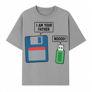 Funny Retro Dad Joke Tee - Floppy Disk USB I Am Your Father Graphic T-Shirt for Geeky Humor Lovers - T-shirt 1758004717132.jpg
