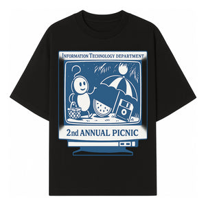 IT Department 2nd Annual Picnic T-shirt, Fun Tech Theme, Cute Graphic with Watermelon and Computer, Summer Event Apparel - T-shirt 1758004717205.jpg