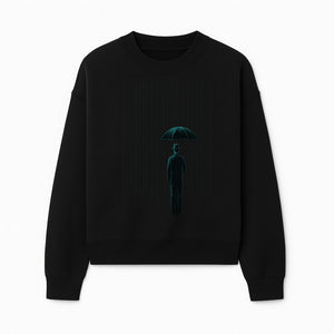 Digital Rain Umbrella Art Print - Retro Sci-Fi Illustrations for Home Decor, Wall Art, and Tech Enthusiasts - Sweatshirt 1758004718286.jpg