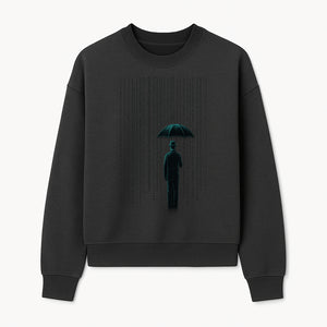 Digital Rain Umbrella Art Print - Retro Sci-Fi Illustrations for Home Decor, Wall Art, and Tech Enthusiasts - Sweatshirt 1758004718469.jpg