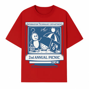IT Department 2nd Annual Picnic T-shirt, Fun Tech Theme, Cute Graphic with Watermelon and Computer, Summer Event Apparel - T-shirt 1758004718595.jpg