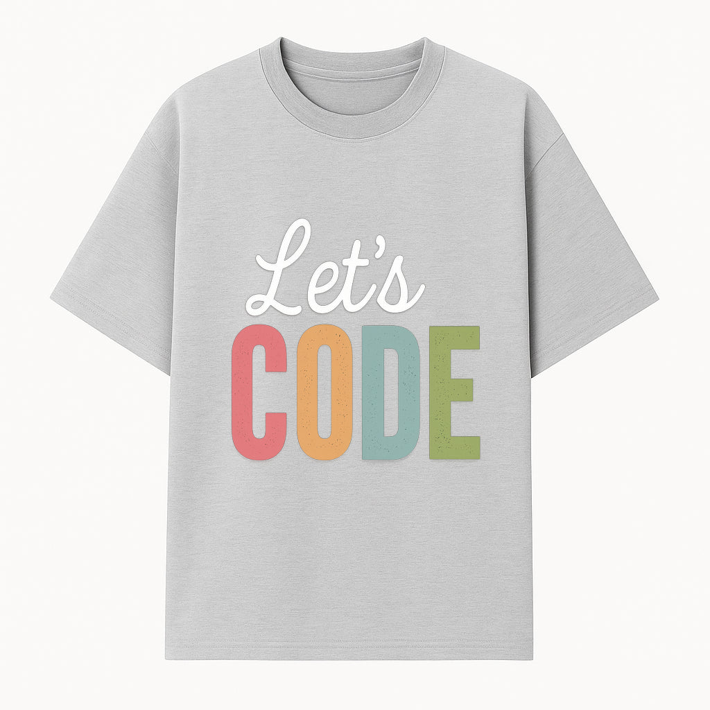 Let's Code Neon Sign - Retro Colorful Wall Art for Programmers, Tech Lovers, and Creative Spaces - T-shirt 1758004718693.jpg
