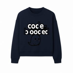 Cute Ghost Code-Blooded Graphic Tee for Programmers and Tech Lovers, Fun Gift for Coders, Halloween or Everyday Wear - Sweatshirt 1758004718751.jpg