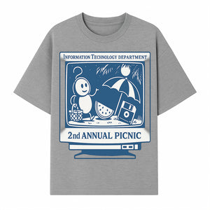 IT Department 2nd Annual Picnic T-shirt, Fun Tech Theme, Cute Graphic with Watermelon and Computer, Summer Event Apparel - T-shirt 1758004718754.jpg