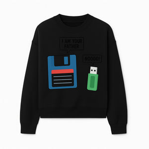 Funny Retro Dad Joke Tee - Floppy Disk USB I Am Your Father Graphic T-Shirt for Geeky Humor Lovers - Sweatshirt 1758004719185.jpg