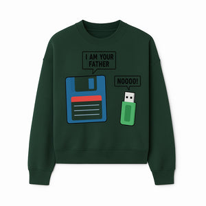 Funny Retro Dad Joke Tee - Floppy Disk USB I Am Your Father Graphic T-Shirt for Geeky Humor Lovers - Sweatshirt 1758004719457.jpg