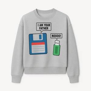 Funny Retro Dad Joke Tee - Floppy Disk USB I Am Your Father Graphic T-Shirt for Geeky Humor Lovers - Sweatshirt 1758004719603.jpg