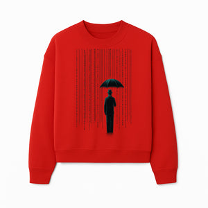 Digital Rain Umbrella Art Print - Retro Sci-Fi Illustrations for Home Decor, Wall Art, and Tech Enthusiasts - Sweatshirt 1758004719685.jpg
