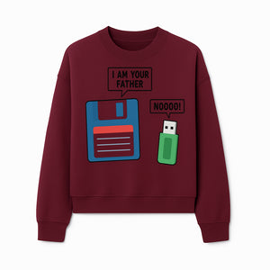 Funny Retro Dad Joke Tee - Floppy Disk USB I Am Your Father Graphic T-Shirt for Geeky Humor Lovers - Sweatshirt 1758004720042.jpg