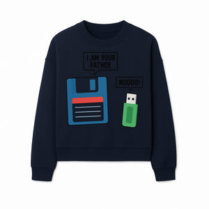 Funny Retro Dad Joke Tee - Floppy Disk USB I Am Your Father Graphic T-Shirt for Geeky Humor Lovers - Sweatshirt 1758004720241.jpg