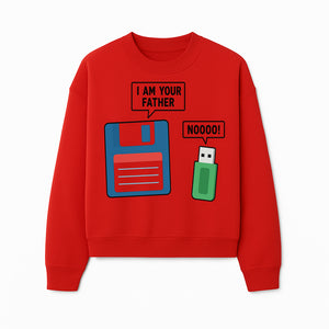 Funny Retro Dad Joke Tee - Floppy Disk USB I Am Your Father Graphic T-Shirt for Geeky Humor Lovers - Sweatshirt 1758004720399.jpg