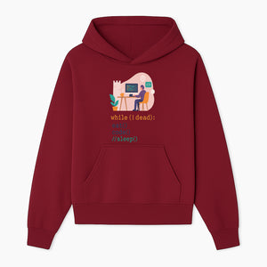 Funny Programmer Wall Art - While I Dead: Eat, Code, Sleep - Tech Decor for Developers, Coding Humor Print - Hoodie 1758004720951.jpg