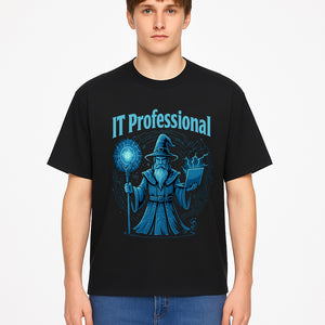 Wizard IT Professional Graphic Tee | Magical Tech T-Shirt for IT Specialists | Geeky Computer Sorcery Design - T-shirt 1758004721080.jpg