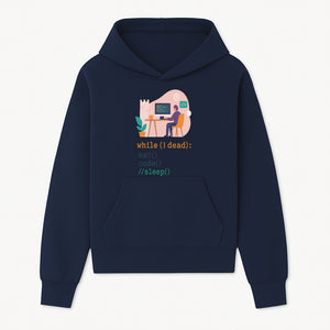 Funny Programmer Wall Art - While I Dead: Eat, Code, Sleep - Tech Decor for Developers, Coding Humor Print - Hoodie 1758004721126.jpg