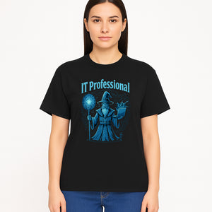 Wizard IT Professional Graphic Tee | Magical Tech T-Shirt for IT Specialists | Geeky Computer Sorcery Design - T-shirt 1758004721261.jpg