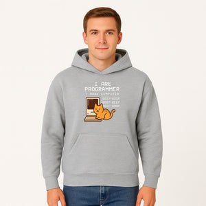 Funny Programmer Cat Design T-Shirt - I Make Computer Beep Boop - Geeky Gift for Tech Lovers and Cat Owners - Hoodie 1758004721366.jpg