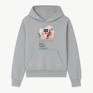 Funny Programmer Wall Art - While I Dead: Eat, Code, Sleep - Tech Decor for Developers, Coding Humor Print - Hoodie 1758004721425.jpg