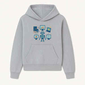 AI Robot Technology Illustration for Data Security, Analytics, and Coding - Digital Art Print for Tech Enthusiasts - Hoodie 1758004721708.jpg