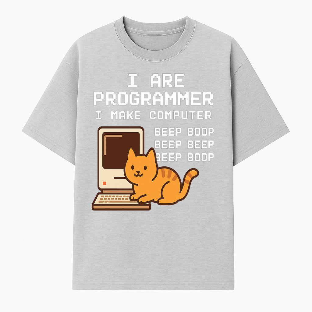 Funny Programmer Cat Design T-Shirt - I Make Computer Beep Boop - Geeky Gift for Tech Lovers and Cat Owners - T-shirt 1758004721835.jpg