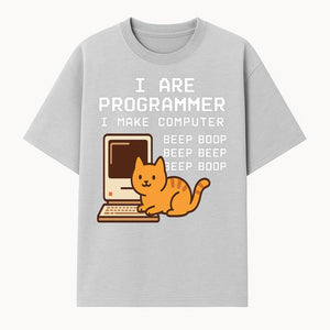 Funny Programmer Cat Design T-Shirt - I Make Computer Beep Boop - Geeky Gift for Tech Lovers and Cat Owners - T-shirt 1758004721835.jpg