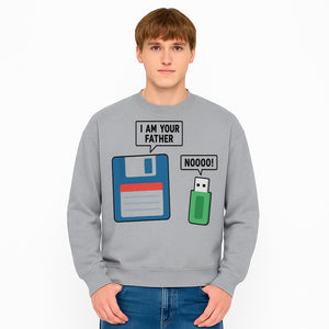 Funny Retro Dad Joke Tee - Floppy Disk USB I Am Your Father Graphic T-Shirt for Geeky Humor Lovers - Sweatshirt 1758004721990.jpg