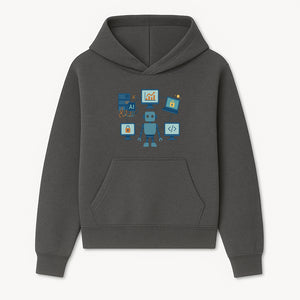 AI Robot Technology Illustration for Data Security, Analytics, and Coding - Digital Art Print for Tech Enthusiasts - Hoodie 1758004722111.jpg