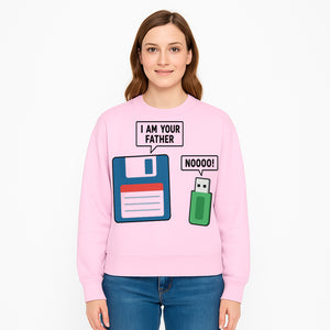 Funny Retro Dad Joke Tee - Floppy Disk USB I Am Your Father Graphic T-Shirt for Geeky Humor Lovers - Sweatshirt 1758004722155.jpg