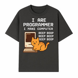 Funny Programmer Cat Design T-Shirt - I Make Computer Beep Boop - Geeky Gift for Tech Lovers and Cat Owners - T-shirt 1758004722165.jpg