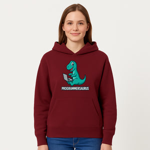 Programmersaurus T-Rex Dinosaur Laptop Sticker | Cute Tech Humor Gift for Programmers, Coders, and Developers - Hoodie 1758004722168.jpg