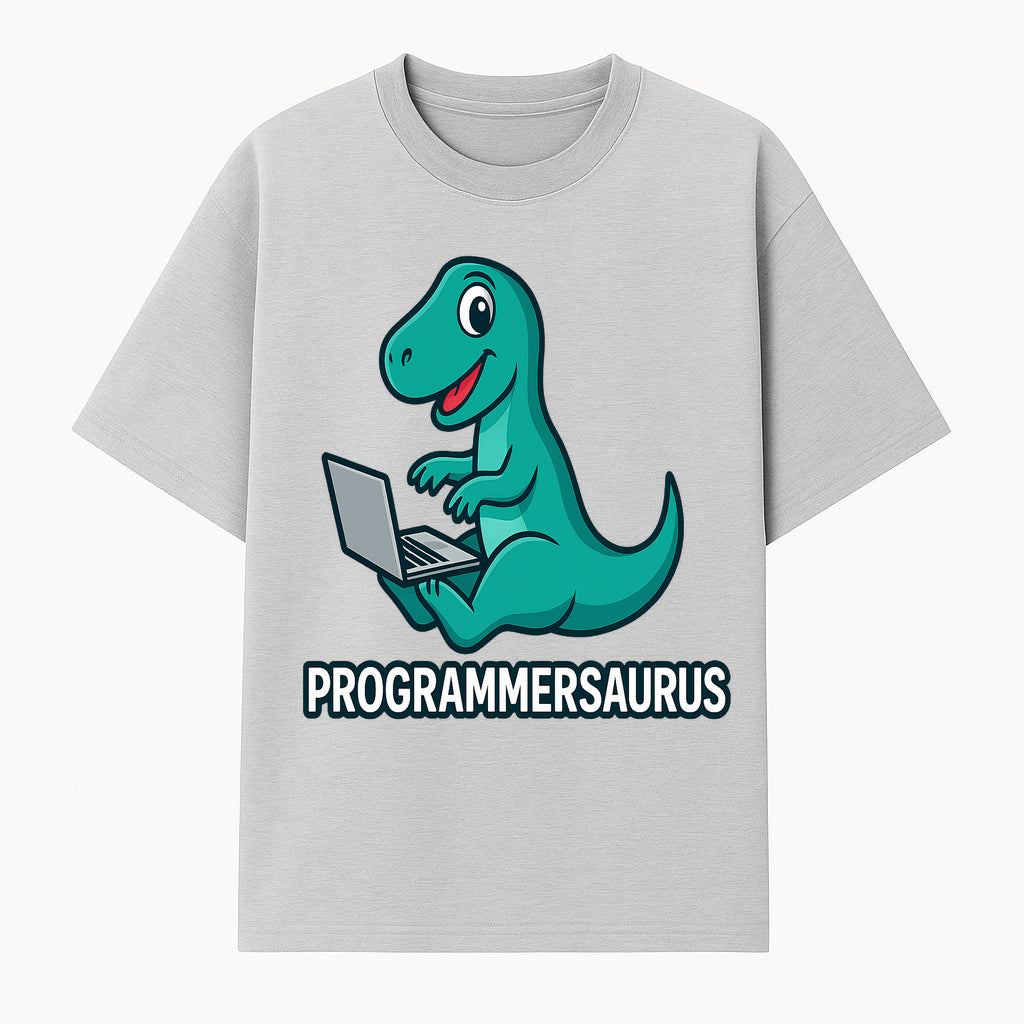 Programmersaurus T-Rex Dinosaur Laptop Sticker | Cute Tech Humor Gift for Programmers, Coders, and Developers - T-shirt 1758004722330.jpg