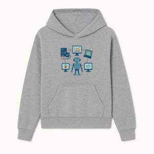 AI Robot Technology Illustration for Data Security, Analytics, and Coding - Digital Art Print for Tech Enthusiasts - Hoodie 1758004722413.jpg