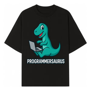 Programmersaurus T-Rex Dinosaur Laptop Sticker | Cute Tech Humor Gift for Programmers, Coders, and Developers - T-shirt 1758004722514.jpg