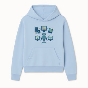 AI Robot Technology Illustration for Data Security, Analytics, and Coding - Digital Art Print for Tech Enthusiasts - Hoodie 1758004722616.jpg