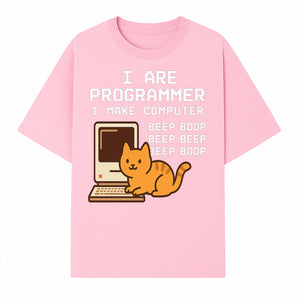 Funny Programmer Cat Design T-Shirt - I Make Computer Beep Boop - Geeky Gift for Tech Lovers and Cat Owners - T-shirt 1758004722848.jpg