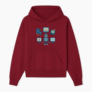 AI Robot Technology Illustration for Data Security, Analytics, and Coding - Digital Art Print for Tech Enthusiasts - Hoodie 1758004722905.jpg