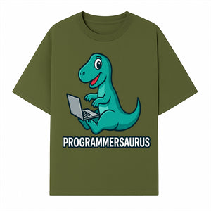 Programmersaurus T-Rex Dinosaur Laptop Sticker | Cute Tech Humor Gift for Programmers, Coders, and Developers - T-shirt 1758004722934.jpg