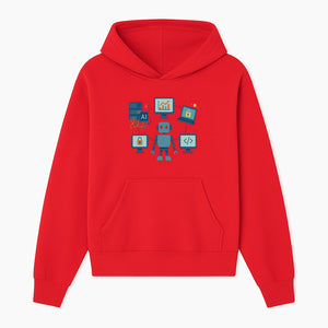 AI Robot Technology Illustration for Data Security, Analytics, and Coding - Digital Art Print for Tech Enthusiasts - Hoodie 1758004723219.jpg