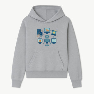 AI Robot Technology Illustration for Data Security, Analytics, and Coding - Digital Art Print for Tech Enthusiasts - Hoodie 1758004723336.jpg