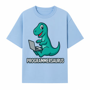 Programmersaurus T-Rex Dinosaur Laptop Sticker | Cute Tech Humor Gift for Programmers, Coders, and Developers - T-shirt 1758004723347.jpg