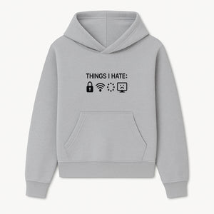 Funny Wall Art Poster - 'Things I Hate' with Icons of Lock, WiFi, Loading, and Sad Computer - Home Decor Print - Hoodie 1758004723379.jpg