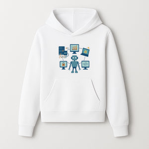 AI Robot Technology Illustration for Data Security, Analytics, and Coding - Digital Art Print for Tech Enthusiasts - Hoodie 1758004723546.jpg